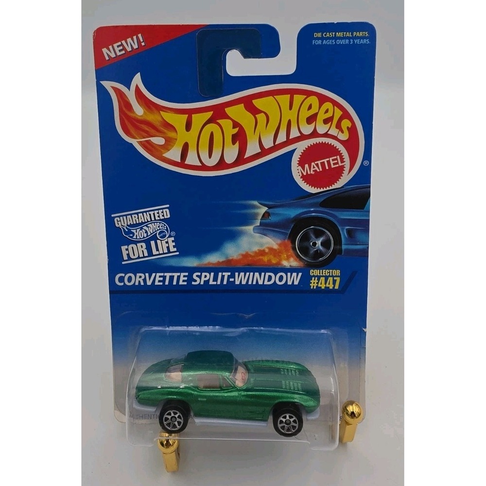 1996 Hot Wheels CORVETTE SPLIT-WINDOW Metalflake Green 1:64 Mainline 447 7-Spoke